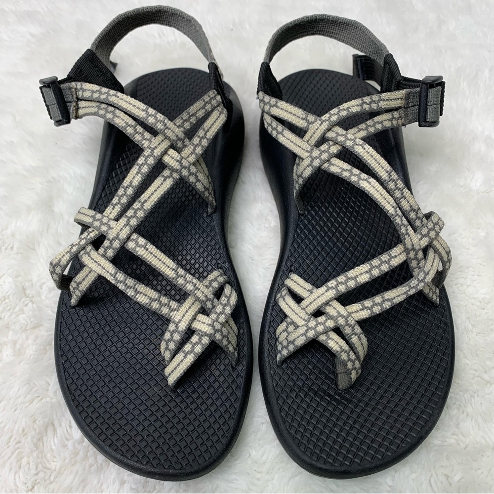 Chaco Zx2 Women's Double Straps White Gray Sandals Size 10